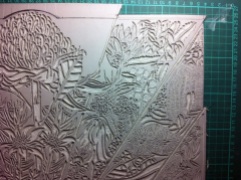 Cleaning back edges of linoblock 5